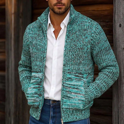 Marled Zip-Up Cardigan