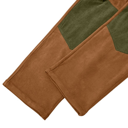 Contrast Corduroy Panel Cargo Pants