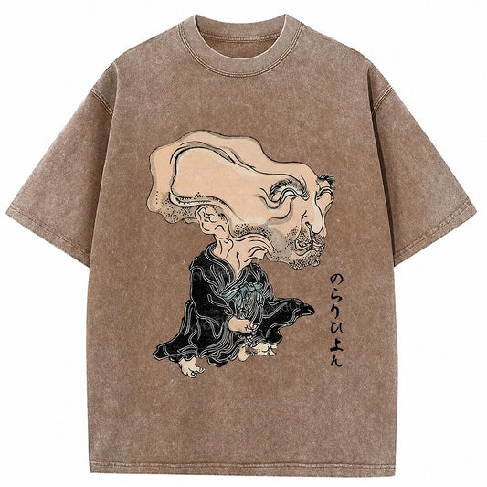 Japanese Style Yokai Washed T-Shirt