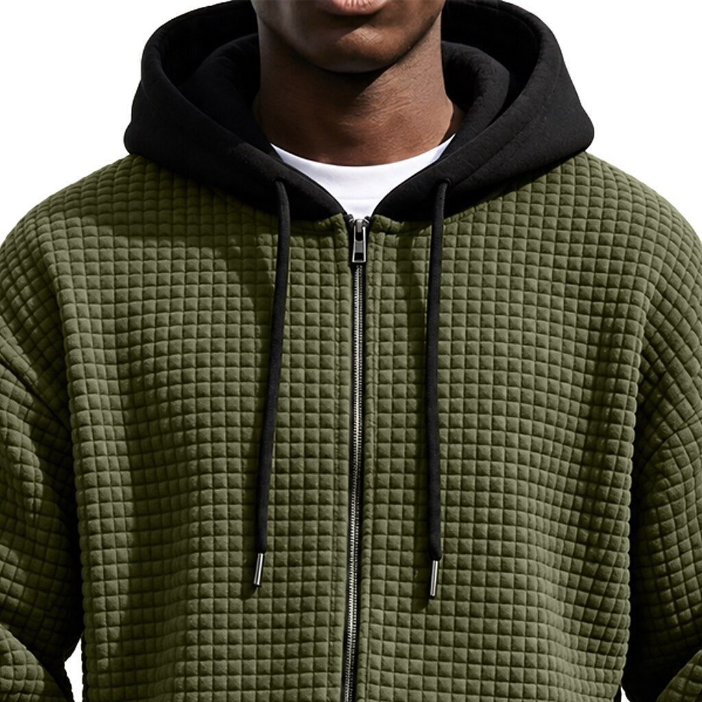 Waffle Quarter-Zip Hoodie