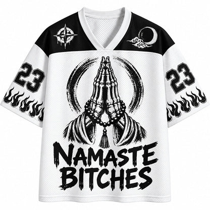 Men's Number Text Graphic V-Neck Sports Jersey