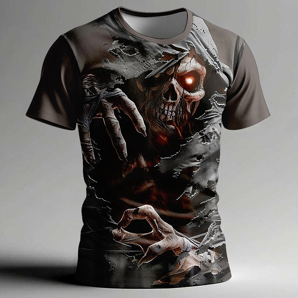 Halloween Men's Skeletal Phantom Graphic T-Shirt