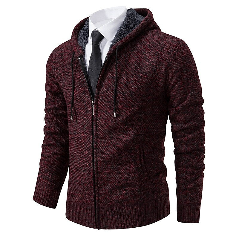 Marl Hooded Zip Cardigan