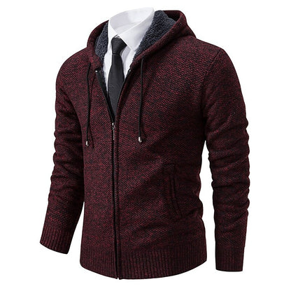 Marl Hooded Zip Cardigan