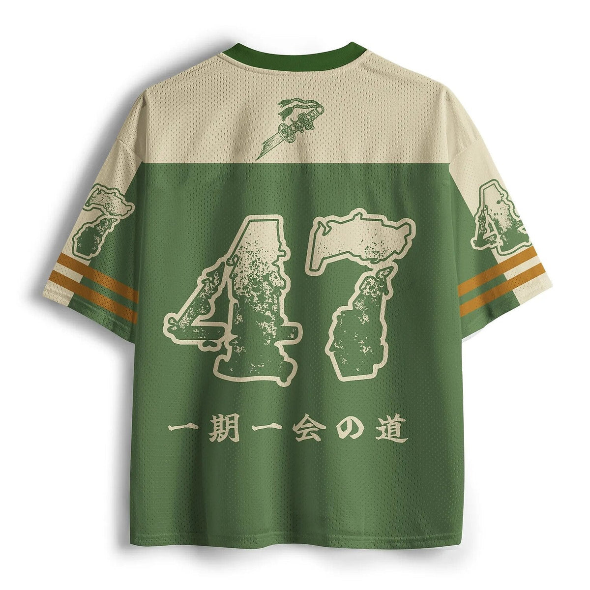 Men's Cyber Samurai Print Short Sleeve Streetwear Sports Jersey T-Shirt