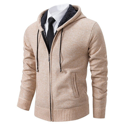 Marl Hooded Zip Cardigan