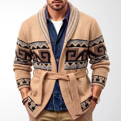 Spiral Band Shawl Cardigan