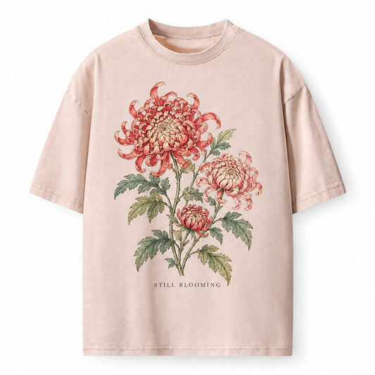 Still Blooming Chrysanthemum Heavyweight T-Shirt