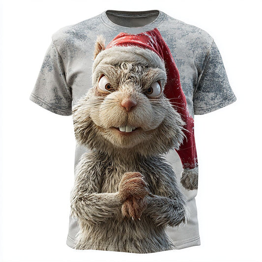 Laughing Santa Squirrel T-Shirt