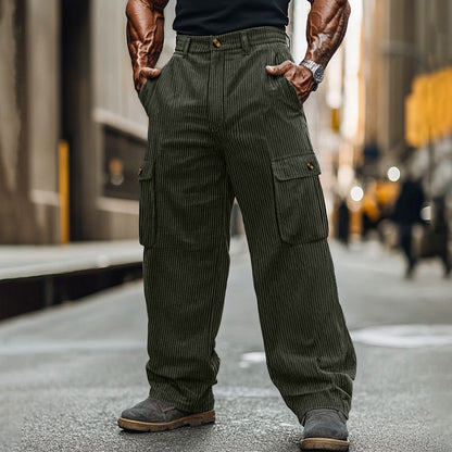 Relaxed Corduroy Utility Cargo Pants