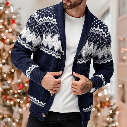 Zigzag Fair Isle Shawl Cardigan