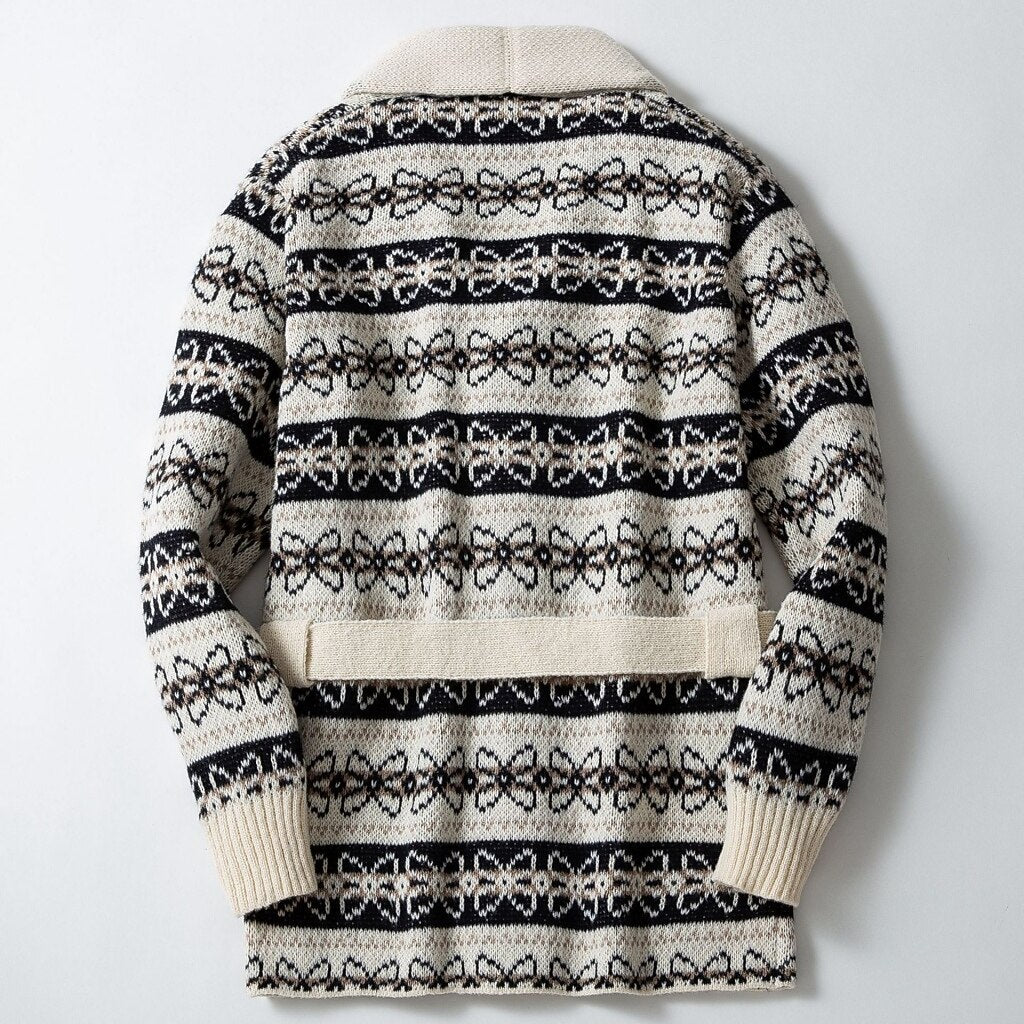 Belted Knotwork Shawl Cardigan