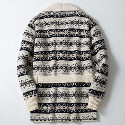 Belted Knotwork Shawl Cardigan