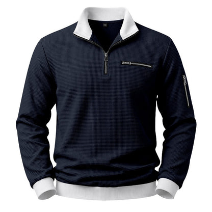 Utility Zip Pocket Waffle Polo