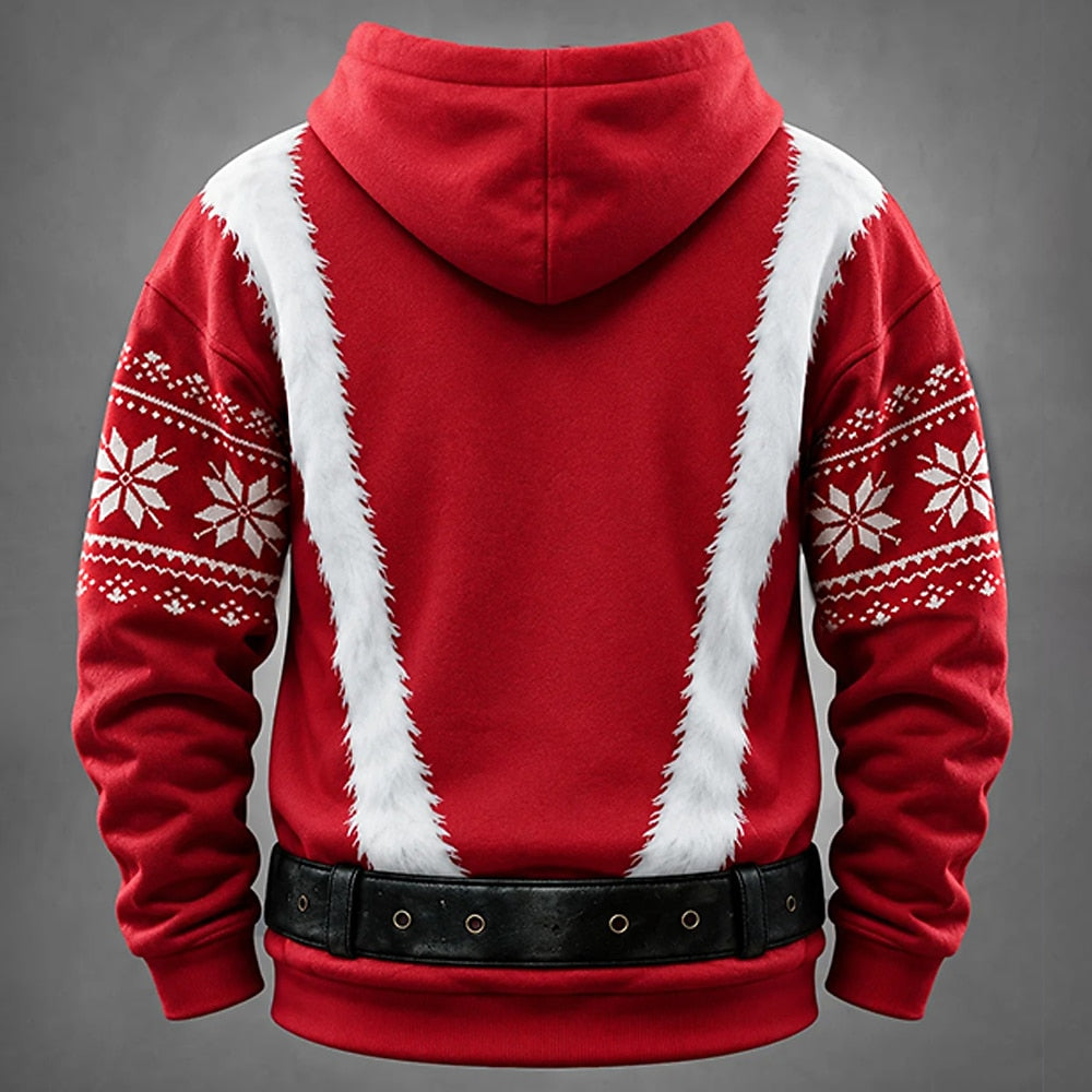 Muscle Santa Garland Hoodie