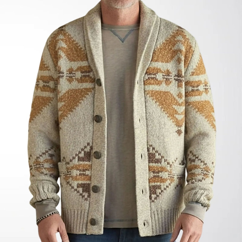 Heritage Diamond Border Cardigan
