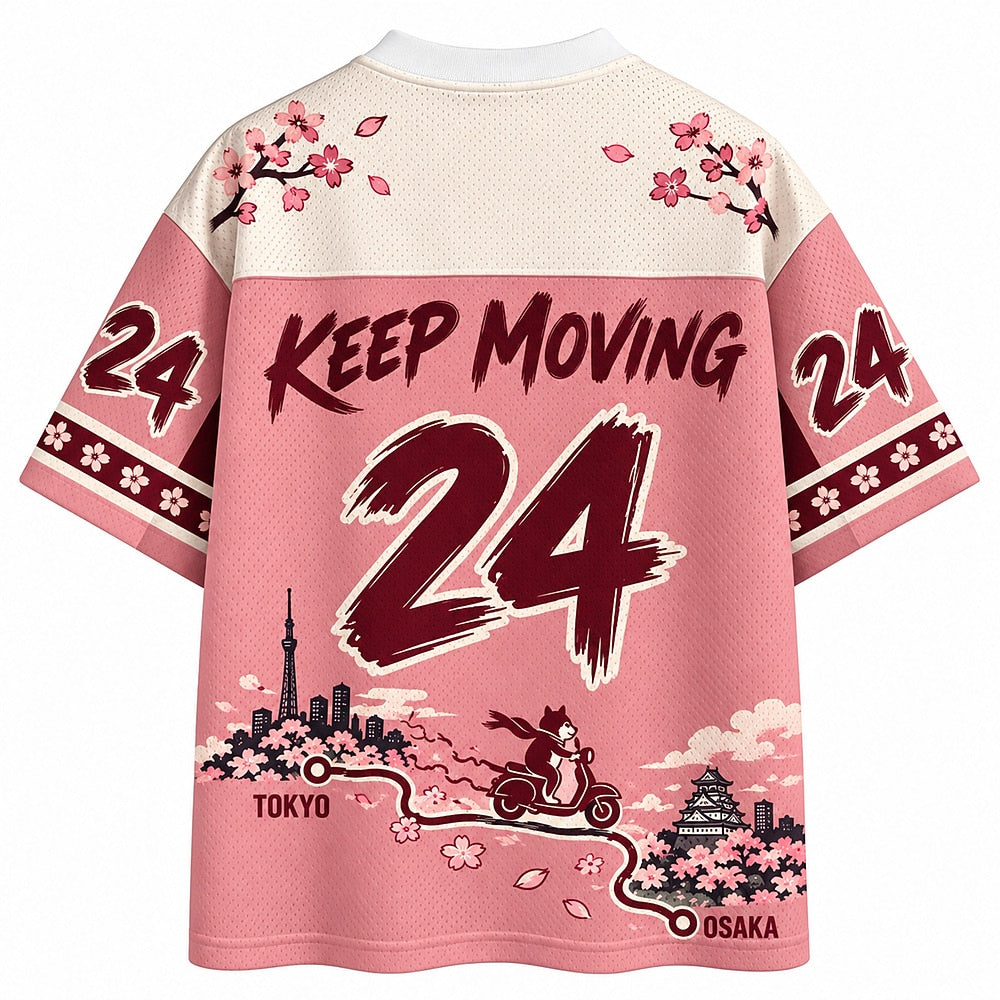 Cherry Blossom Scooter Dog Mesh Jersey