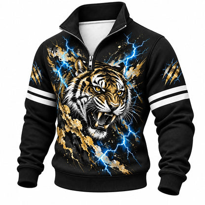 Thunderstrike Tiger Half-Zip Sweatshirt