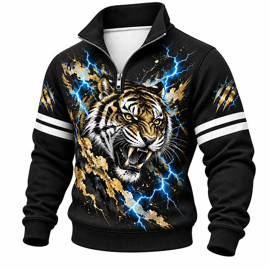 Thunderstrike Tiger Half-Zip Sweatshirt