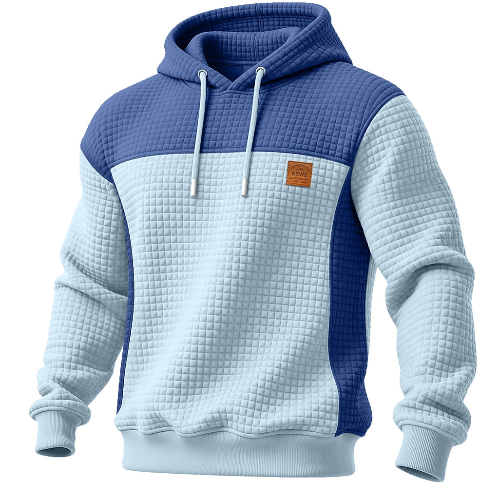 Color Block Waffle Hoodie