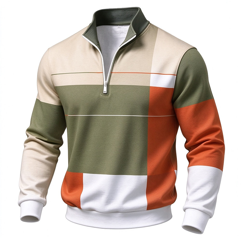 Modern Block Half-Zip Sweatshirt