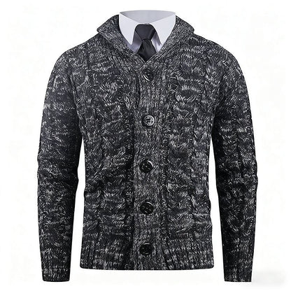 Marl Lapel Pocket Cardigan