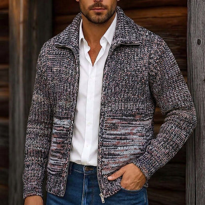Marled Zip-Up Cardigan