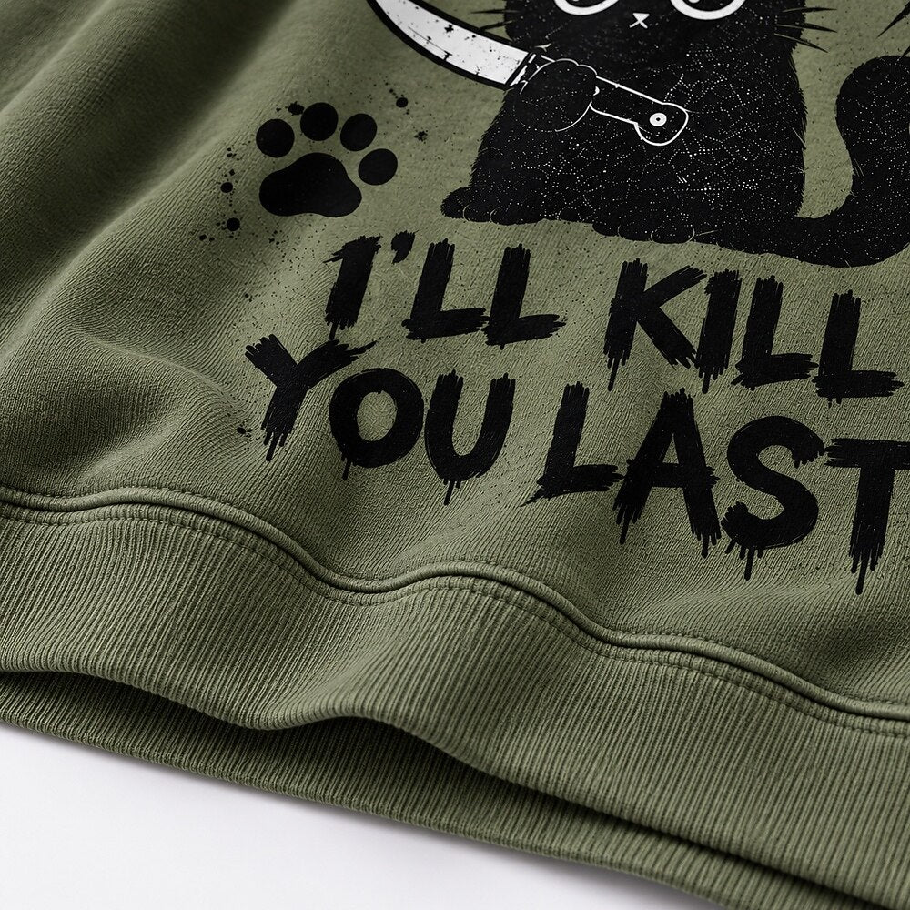 I Like You Knife Cat Crew Neck Sweatshirt