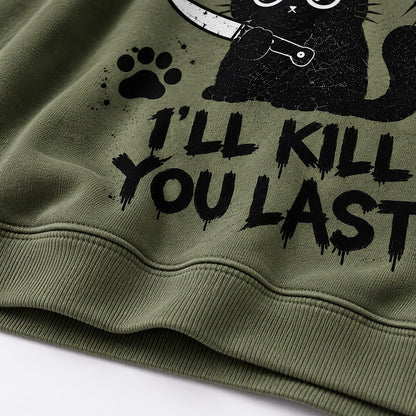 I Like You Knife Cat Crew Neck Sweatshirt