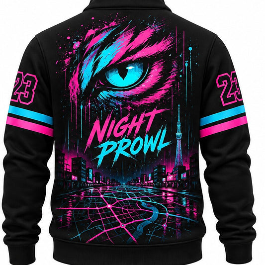 Neon Tokyo Tiger Half-Zip Sweatshirt