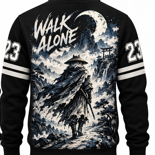 Moonlit Wolf Ronin Half-Zip Sweatshirt