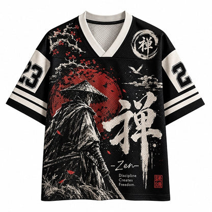 Zen Samurai V-Neck Mesh Jersey