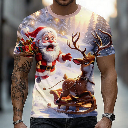 Santa and Reindeer Gift Run T-Shirt