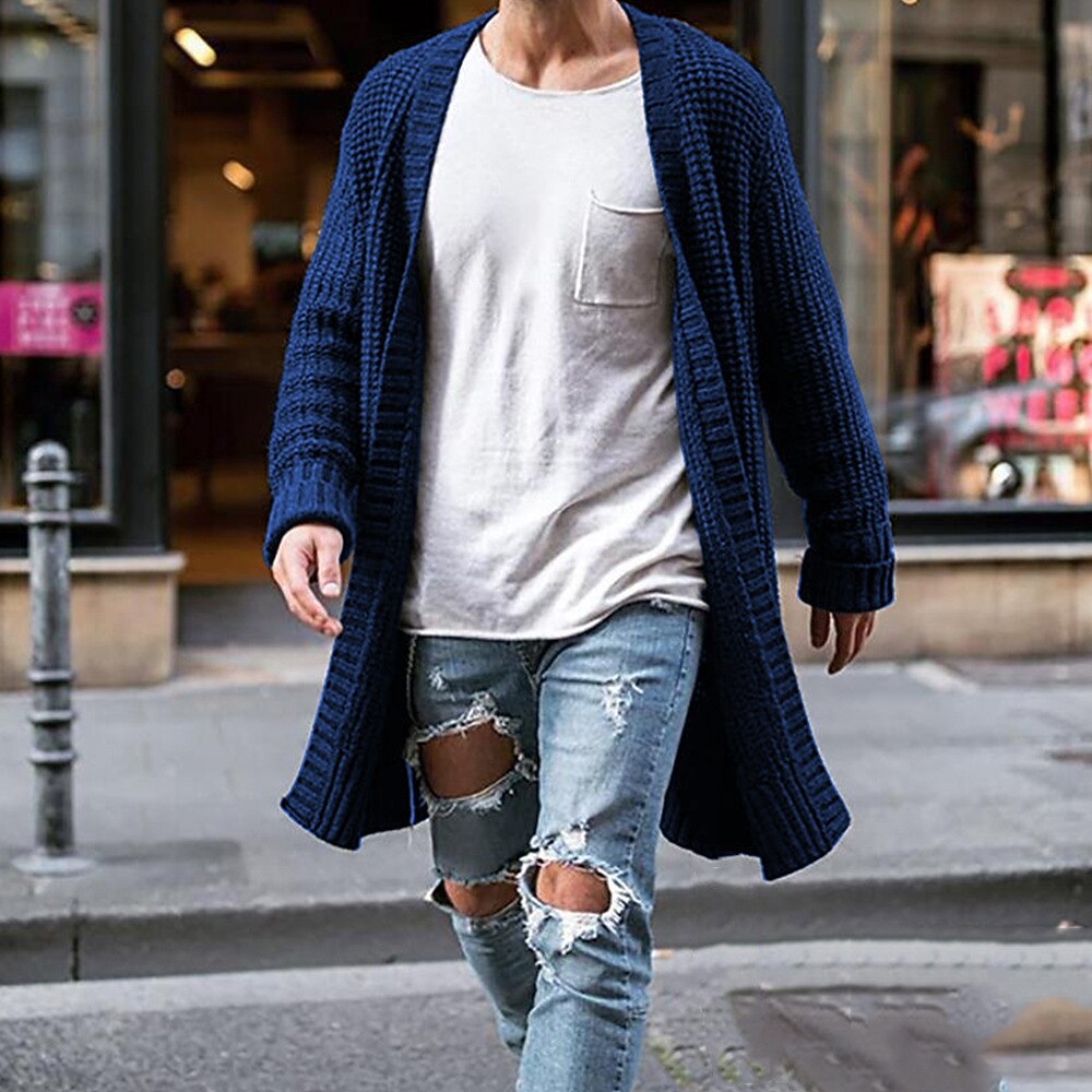 Longline Hooded Pocket Cardigan