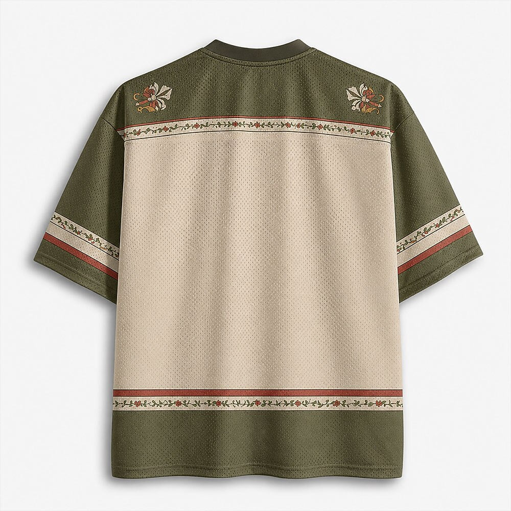 Men's Frog Number Graphic V-Neck Jersey