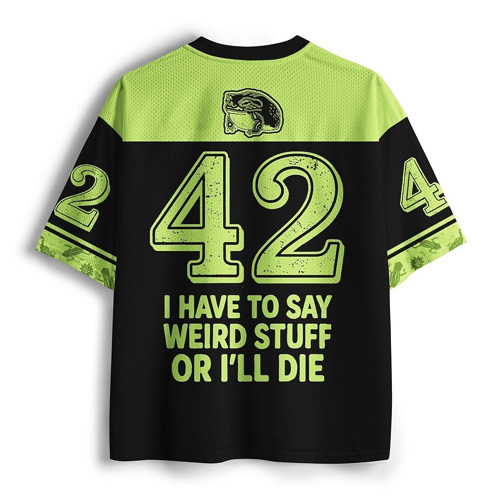 Japanese Style Weird Frog V-Neck Sports Jersey
