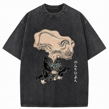 Japanese Style Yokai Washed T-Shirt