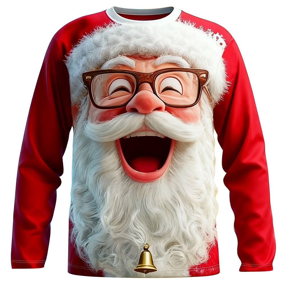 Goofy Christmas Faces Long Sleeve T-Shirt