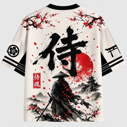 Men's Kanji 3D Graphic V-Neck Sports Jersey