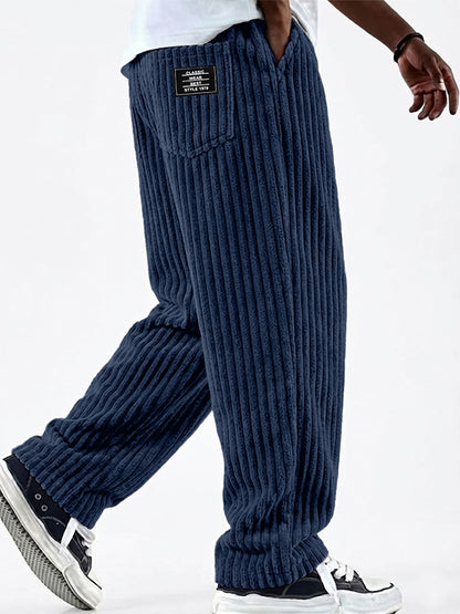 Wide Rib Drawstring Corduroy Pants