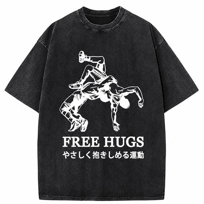 Japanese Style Judo Throw Washed T-Shirt
