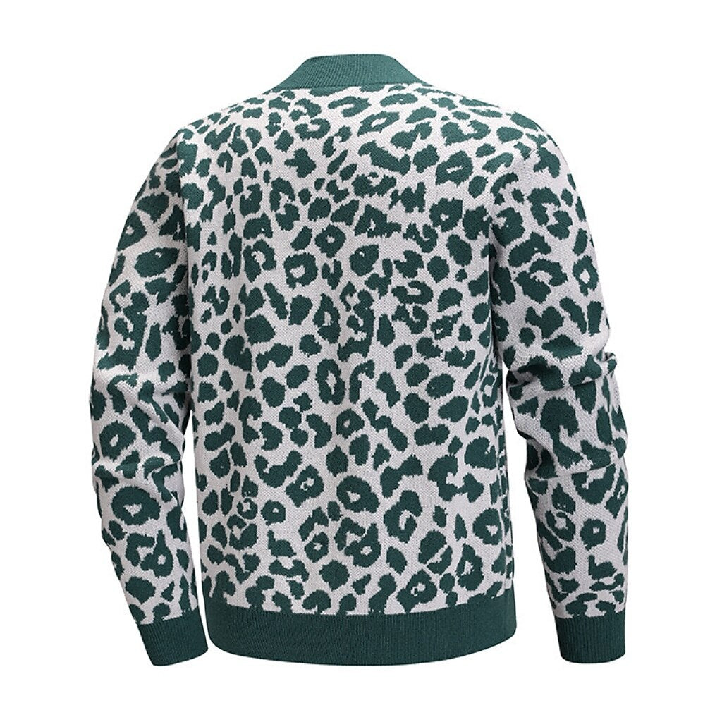 Leopard Spot V-Neck Cardigan