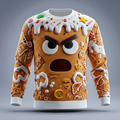 Tongue-Out Gingerbread Sweatshirt