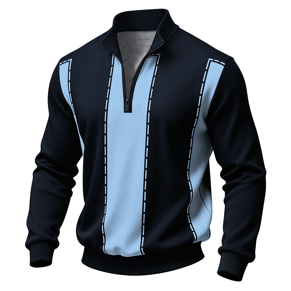 Center Stripe Half-Zip Sweatshirt