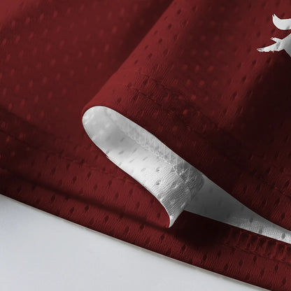 Men's Red Football Number Graphic Print Short Sleeve Sports Jersey T-Shirt
