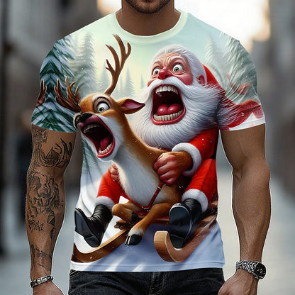 Santa and Reindeer Gift Run T-Shirt