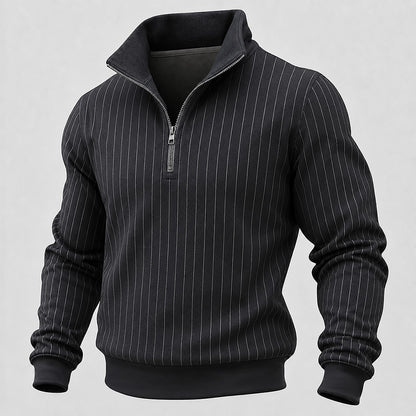 Windowpane Block Half-Zip Sweatshirt
