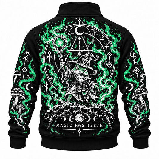 Arcane Rage Wizard Frog Half-Zip Sweatshirt