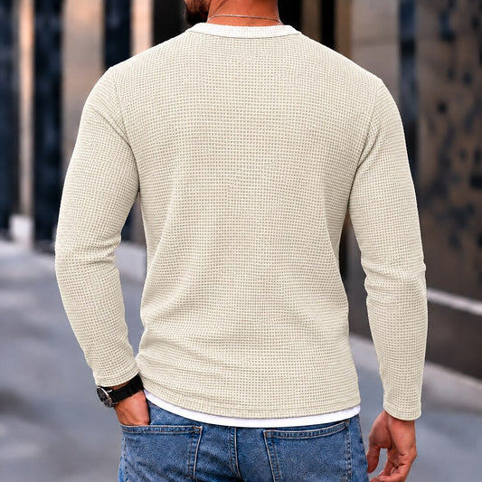 Knife Cat Last Friend Henley Long Sleeve T-Shirt