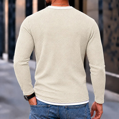 Fearless Sword Frog and Crocodile Henley Long Sleeve T-Shirt